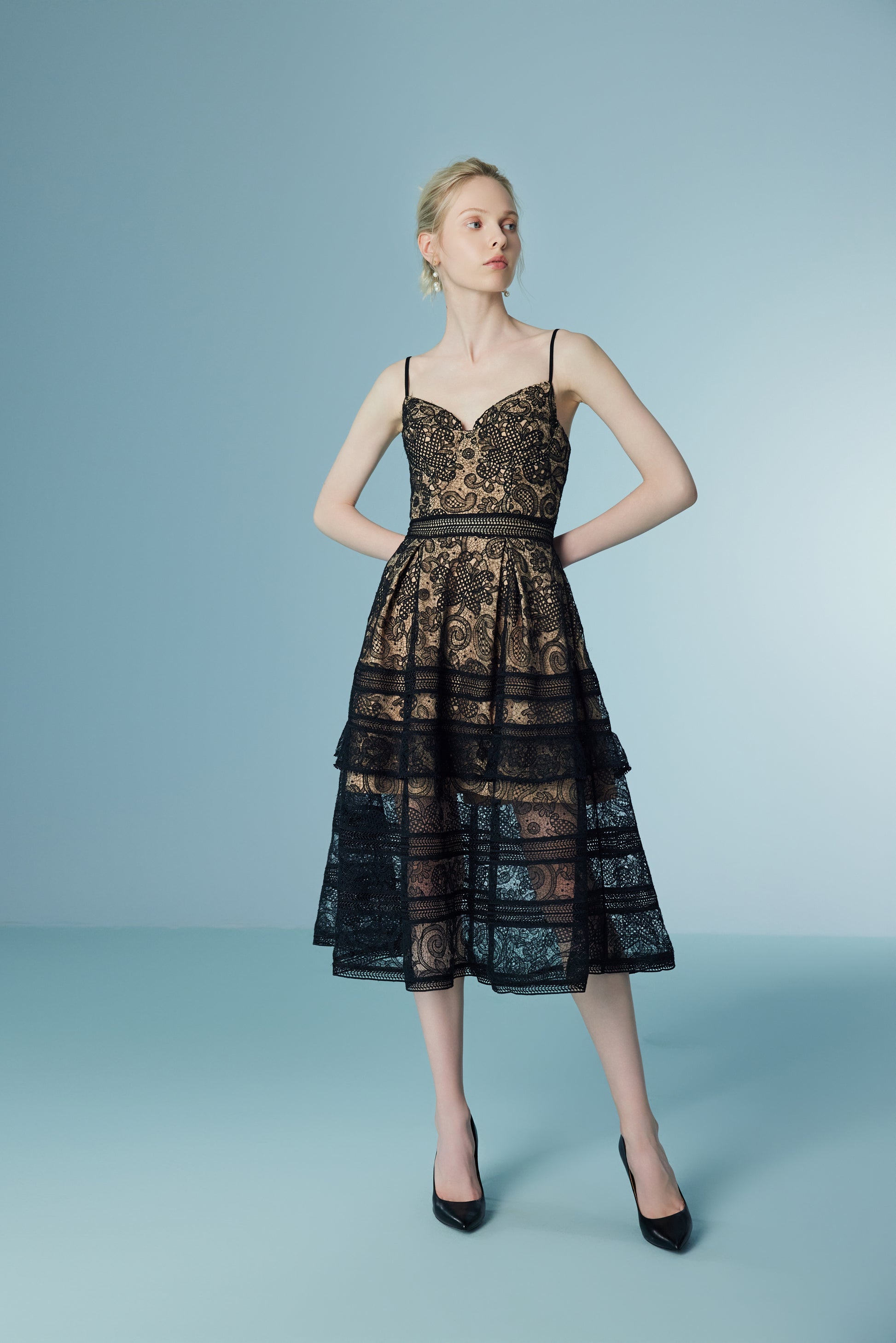 Halter Lace Long Dress