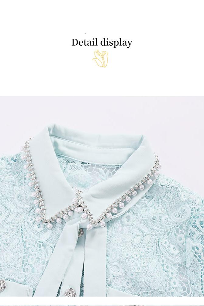 New French Hollow Lace Shirt