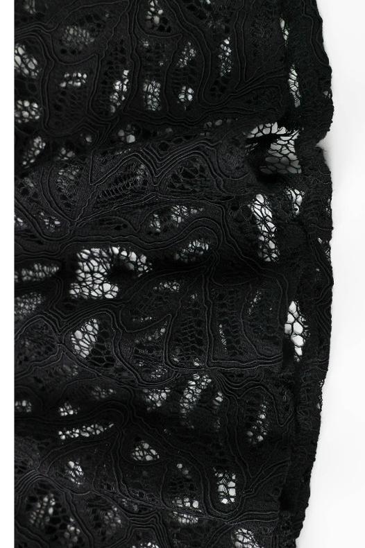 Lace Black French Halter Dress