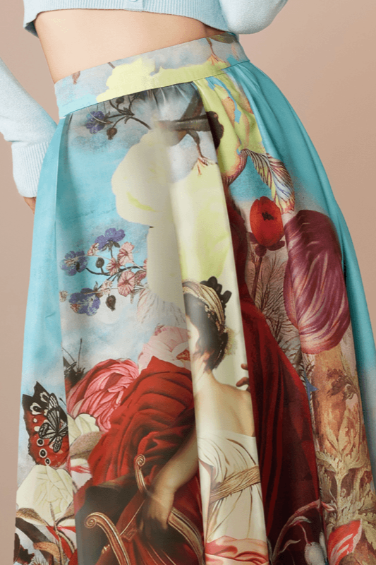 New fashionable printed skirt for autumn