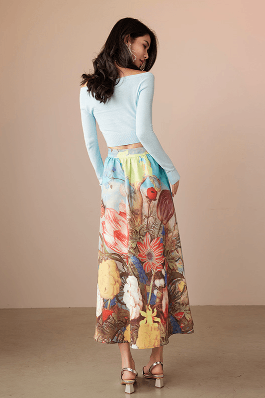 New fashionable printed skirt for autumn