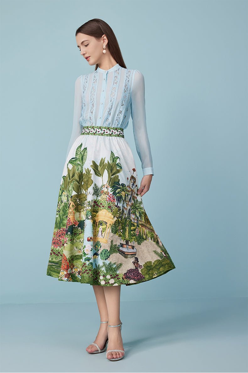 Resort style floral skirt