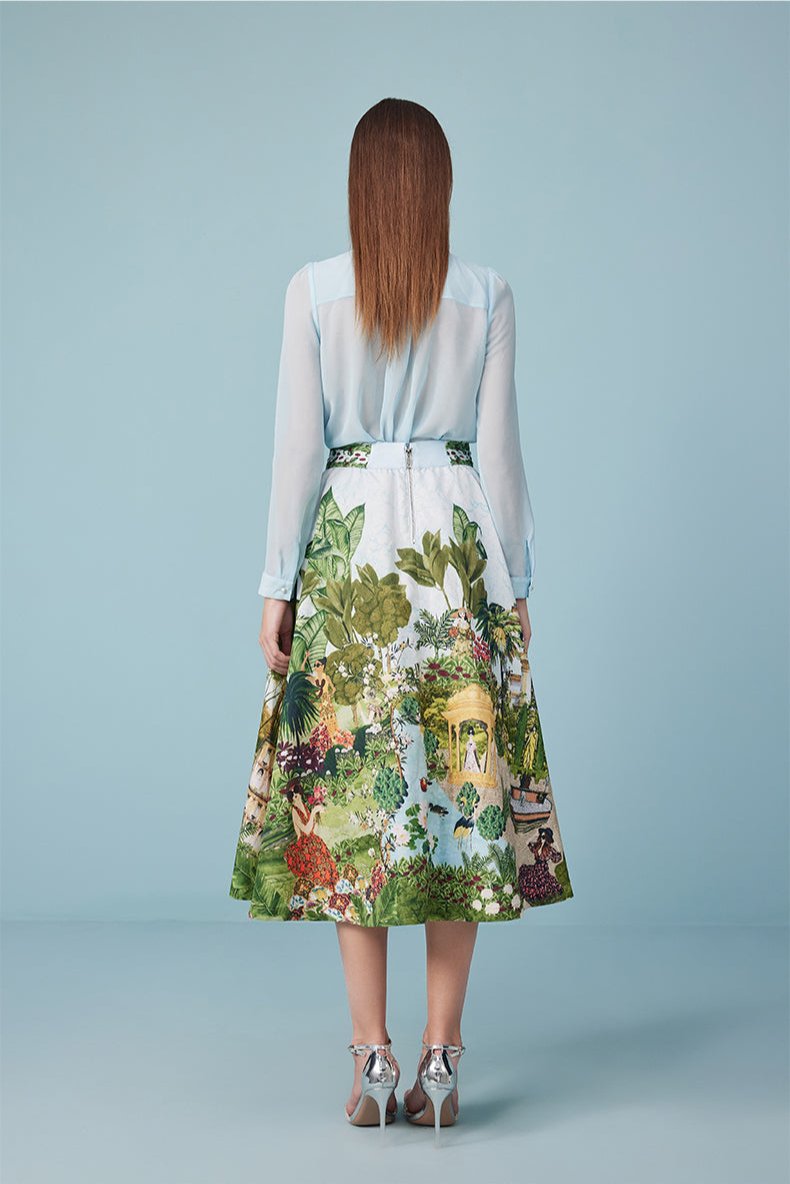 Resort style floral skirt