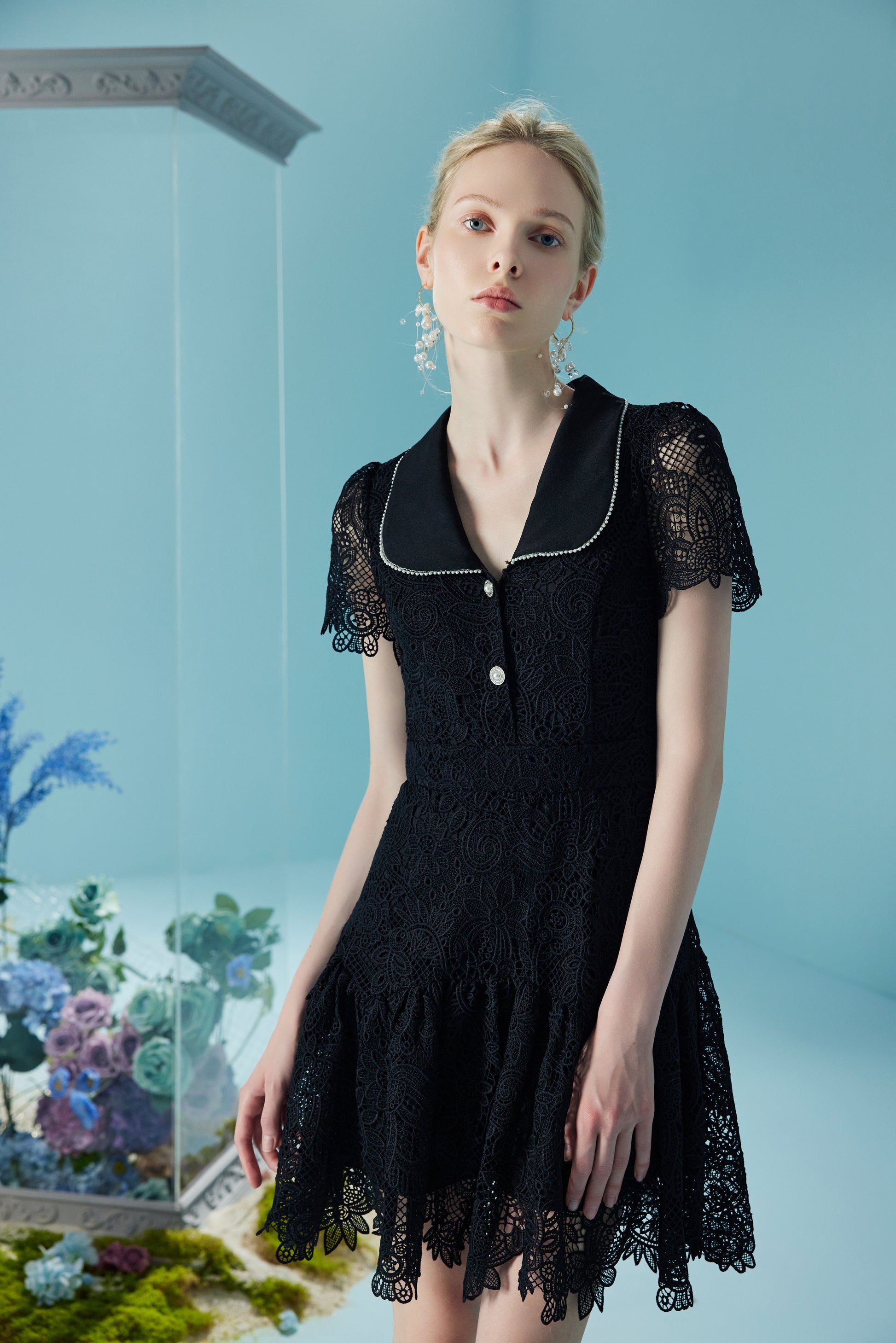 LACE PATCHWORK DRESS