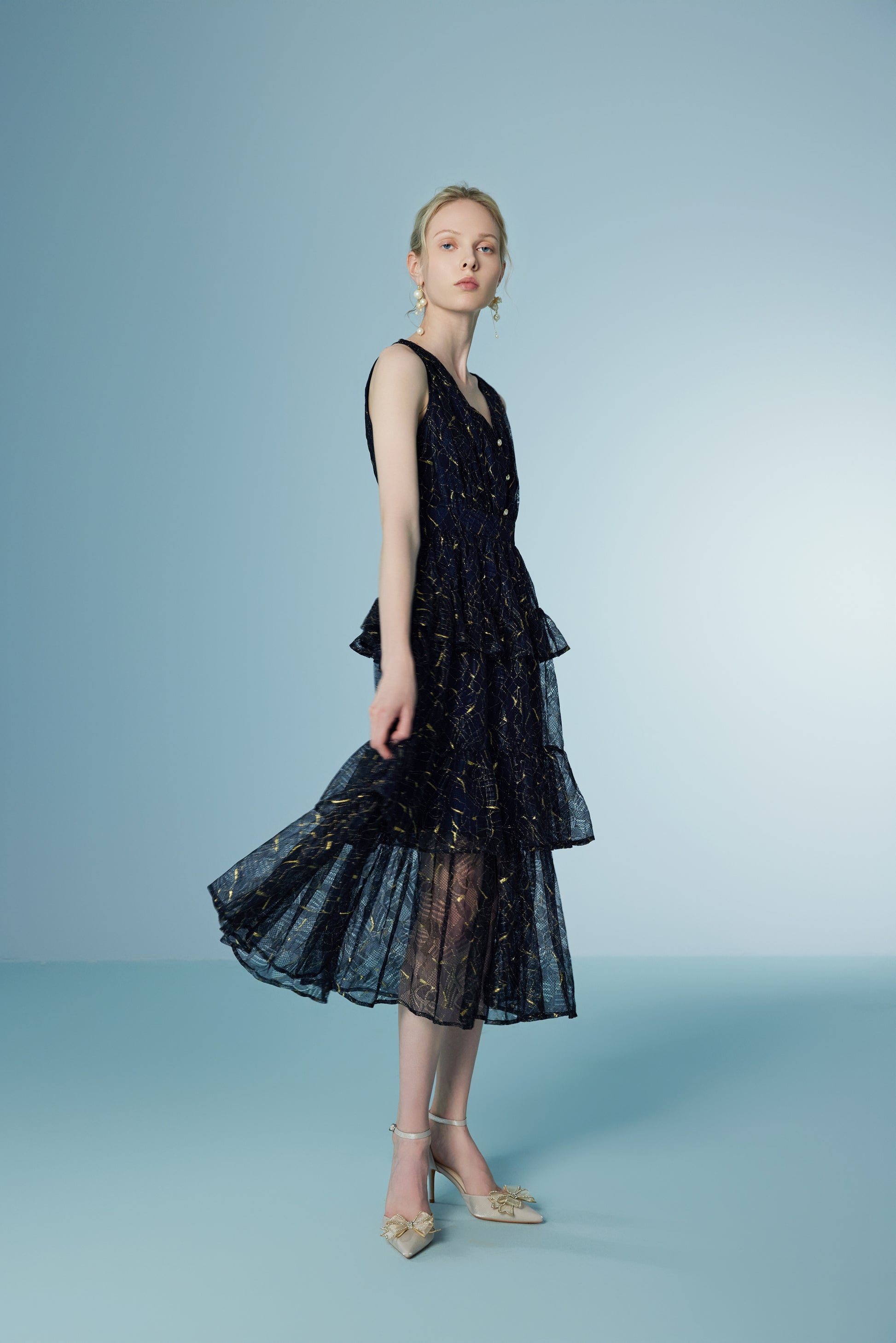 Ruffle Lace Dress