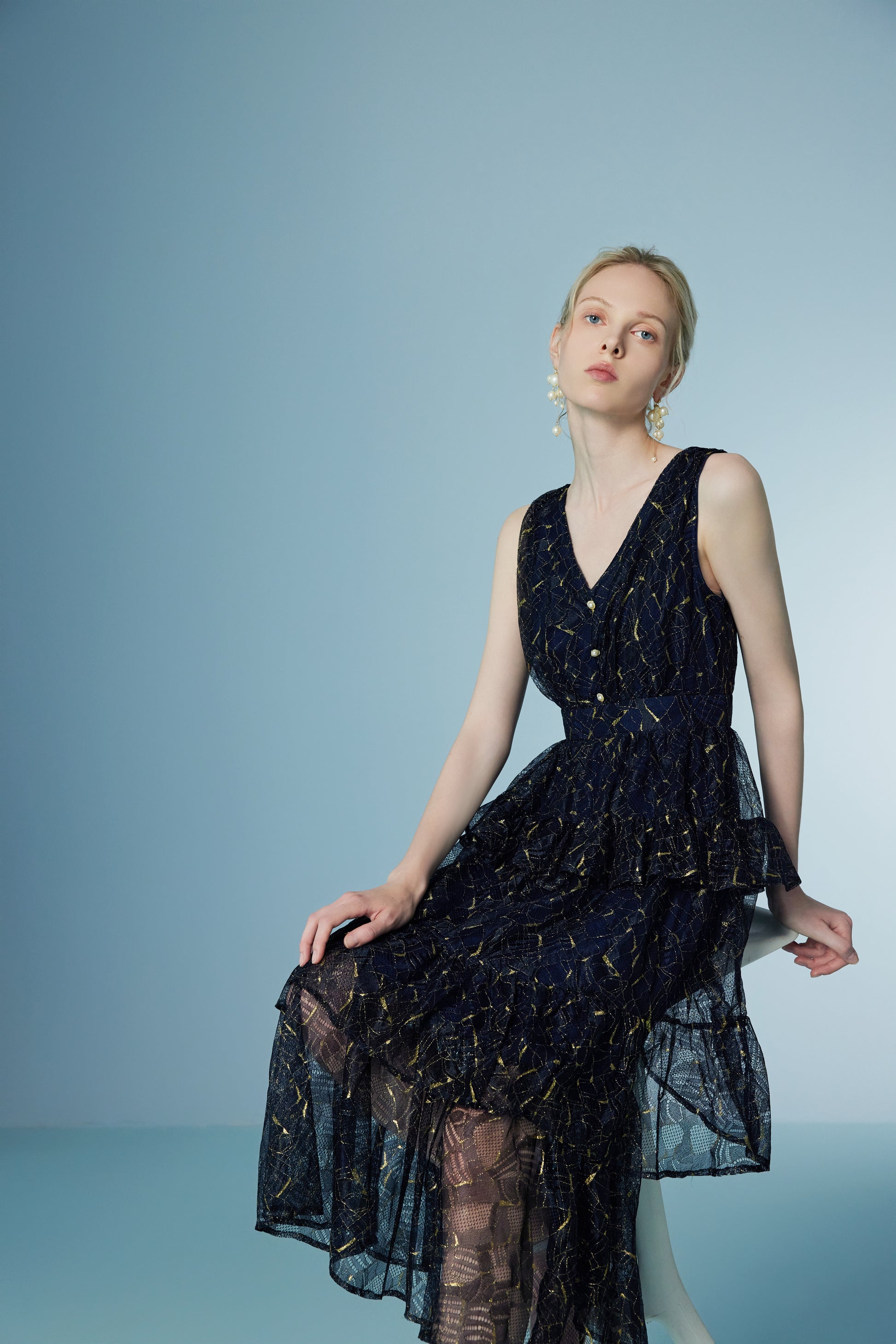 Ruffle Lace Dress