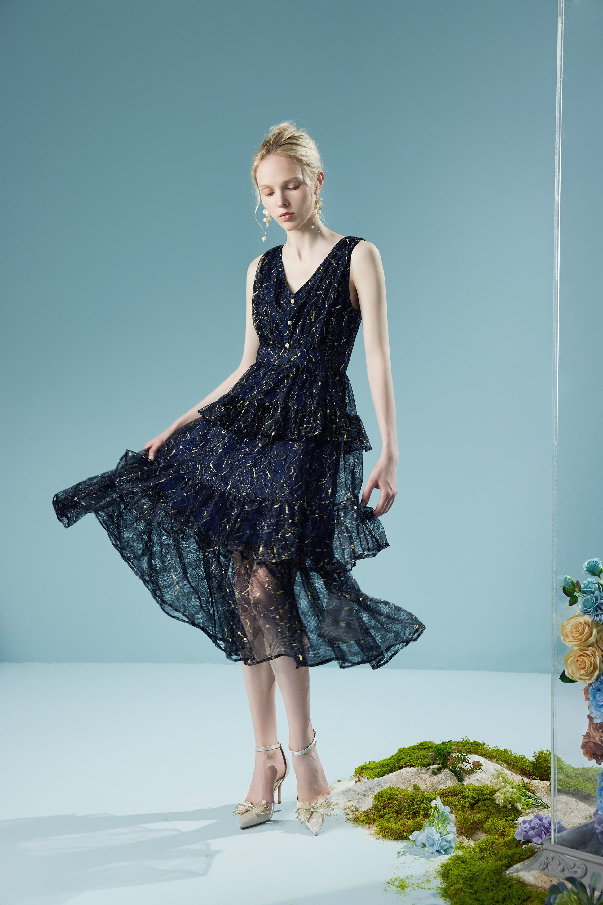 Ruffle Lace Dress