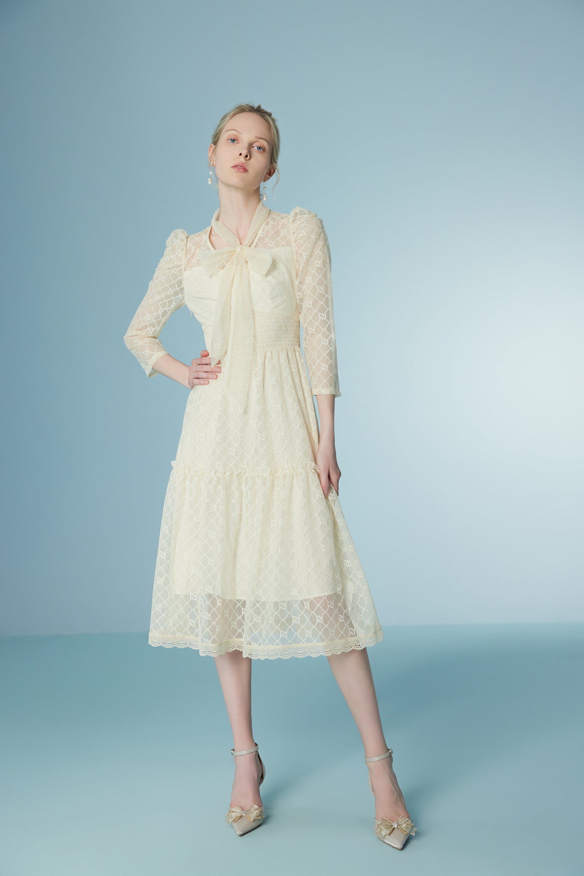 Mesh Lace see-through Patchwork Dress