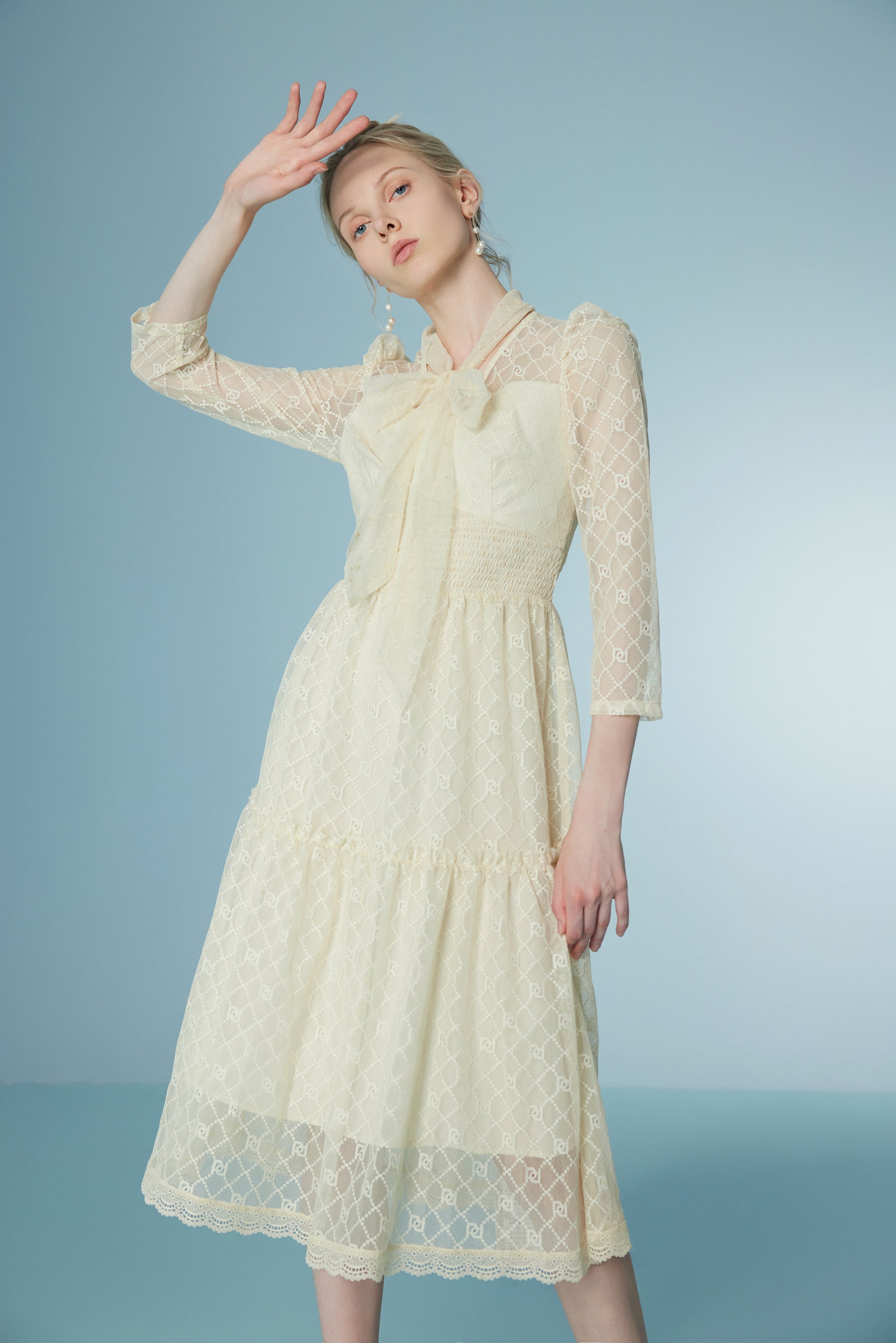 Mesh Lace see-through Patchwork Dress