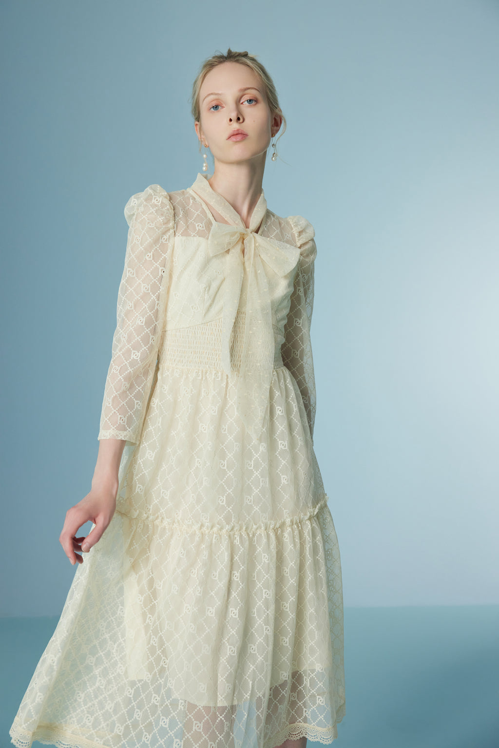 Mesh Lace see-through Patchwork Dress