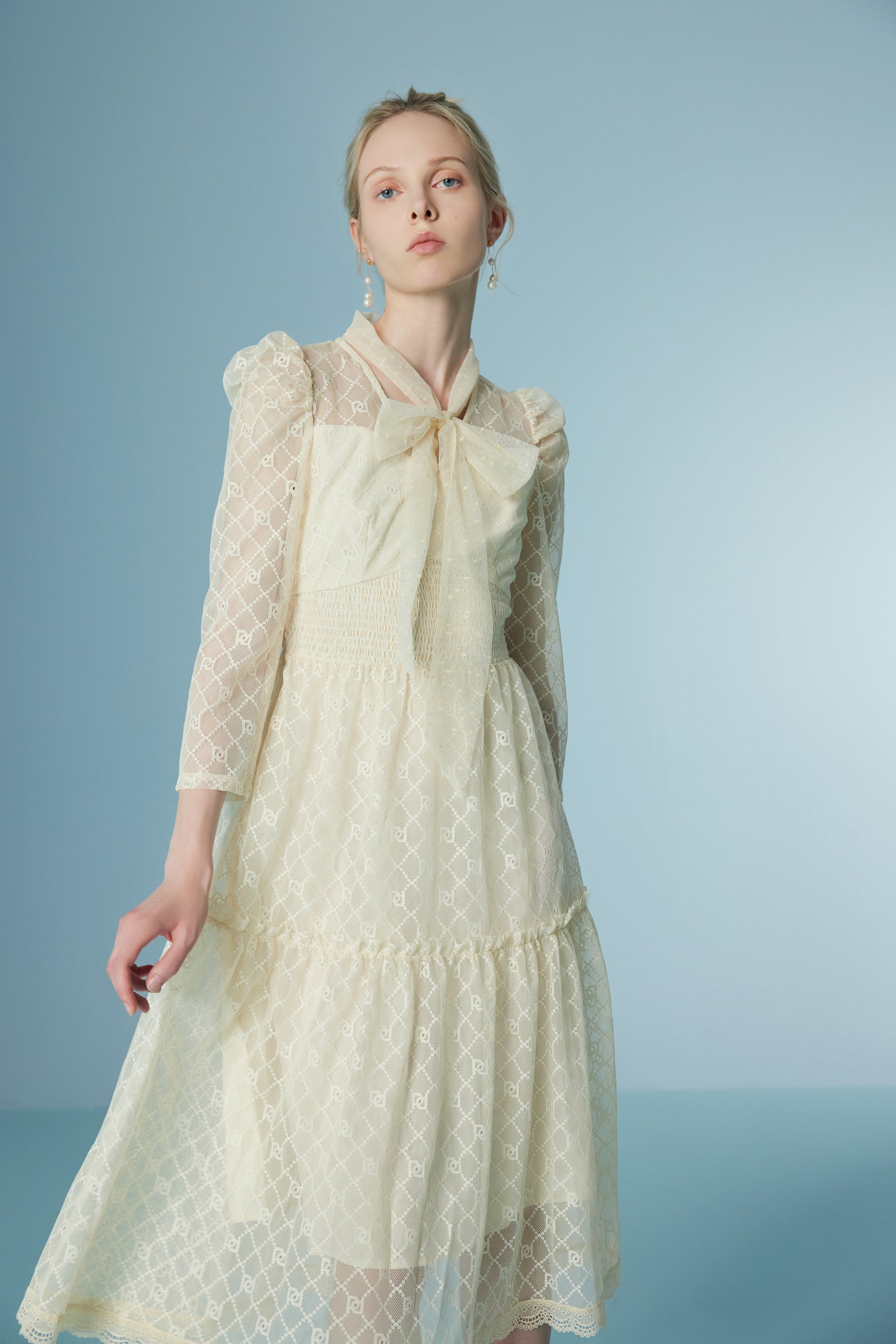 Mesh Lace see-through Patchwork Dress