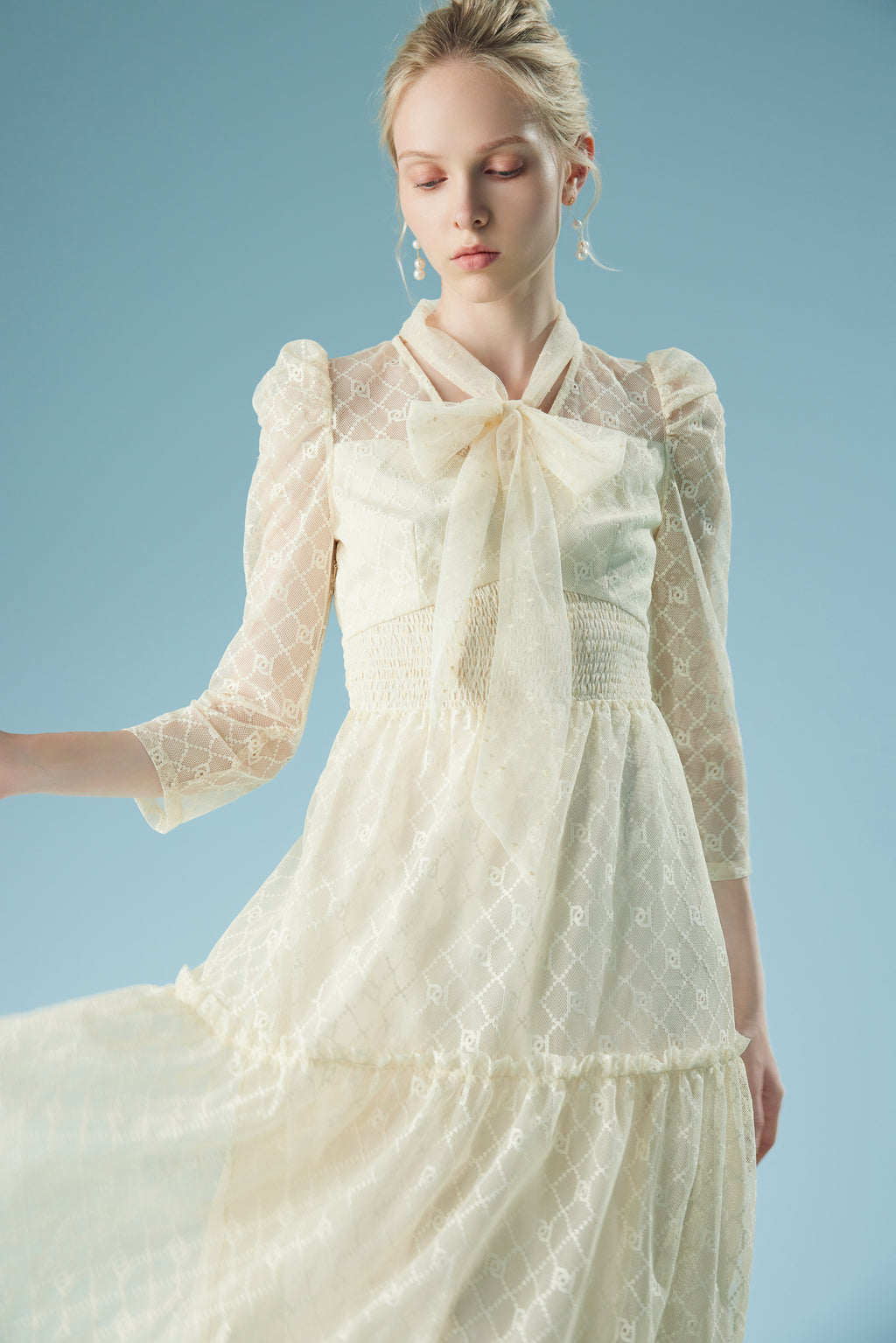 Mesh Lace see-through Patchwork Dress