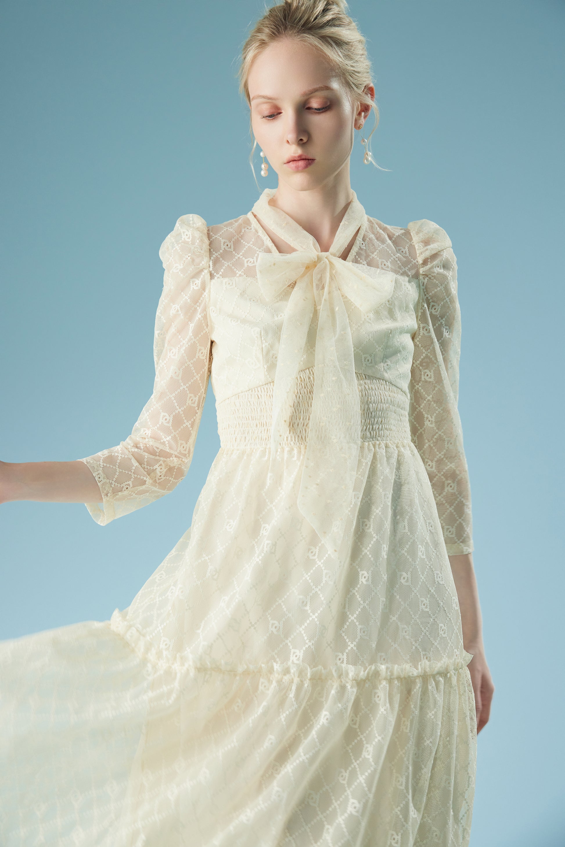 Mesh Lace see-through Patchwork Dress